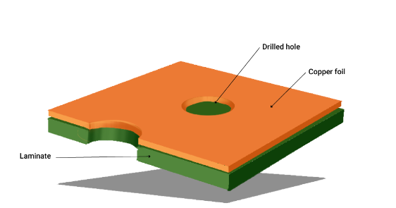 Drilled hole Drilled hole